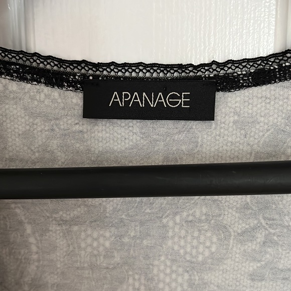 Apanage mixed material shirt with centre rushing - Picture 3 of 5